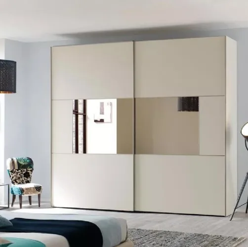 Armadio con specchio centrale NC210 Slider Zone C di Moretti Compact
