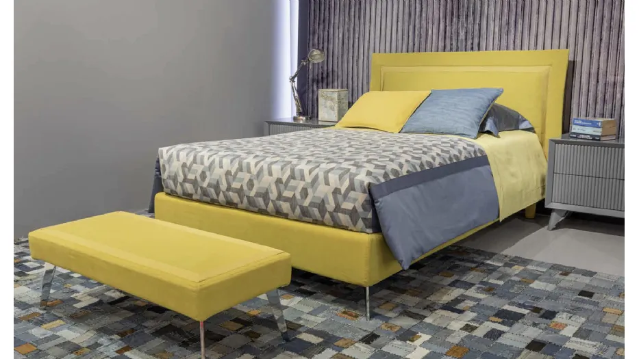 Cameretta Innovation Marlena Dreams 10MD in laccato opaco con letto in tessuto di Halley 