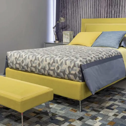 Cameretta Innovation Marlena Dreams 10MD in laccato opaco con letto in tessuto di Halley 