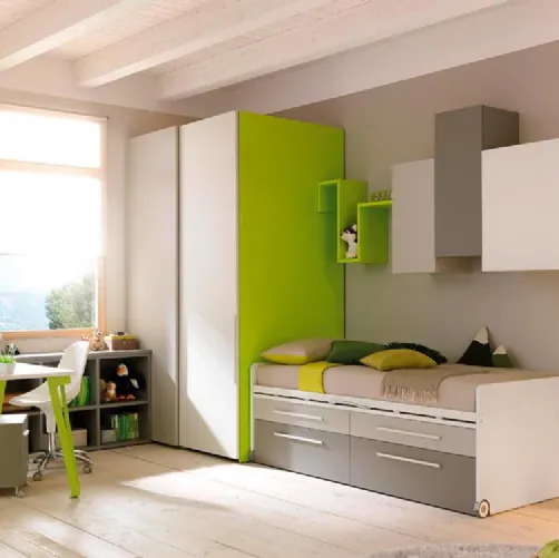 Cameretta verde di design KC307 di Moretti Compact