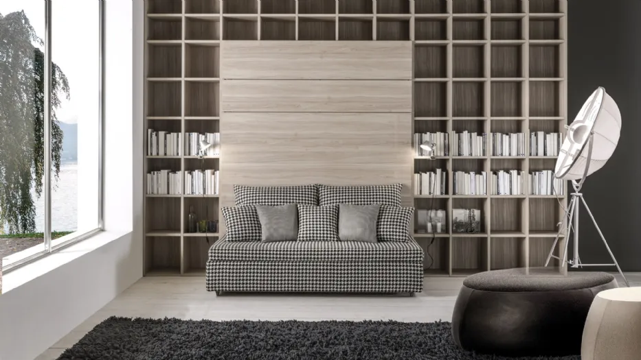 Letto a scomparsa in melaminico nobilitato IQ Soft di Erba