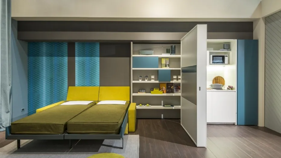 Letto a scomparsa aperto Living 21 Ella e Louise Clei