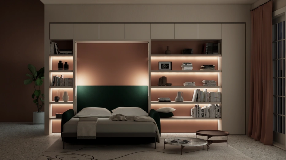 Letto a scomparsa Minerva 03 di Clei
