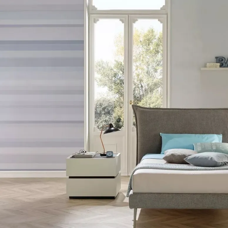 Letto singolo imbottito in tessuto con testiera SC211 di Moretti Compact
