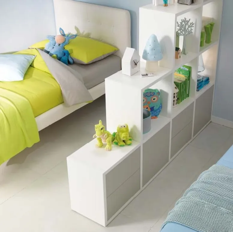 Libreria bifacciale in laccato opaco KC415 di Moretti Compact