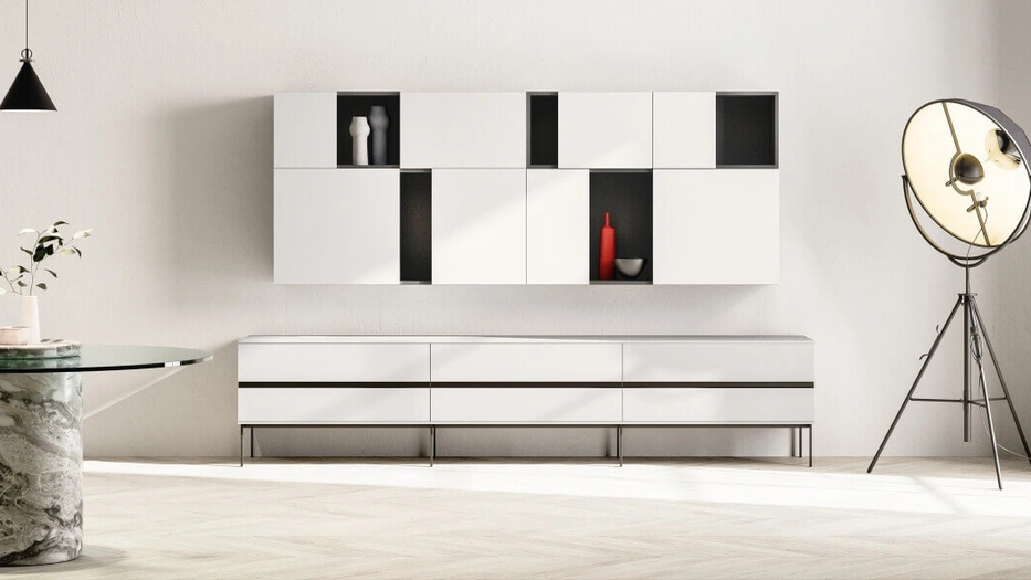 Parete Attrezzata SpaceMakers day Grip di Zalf