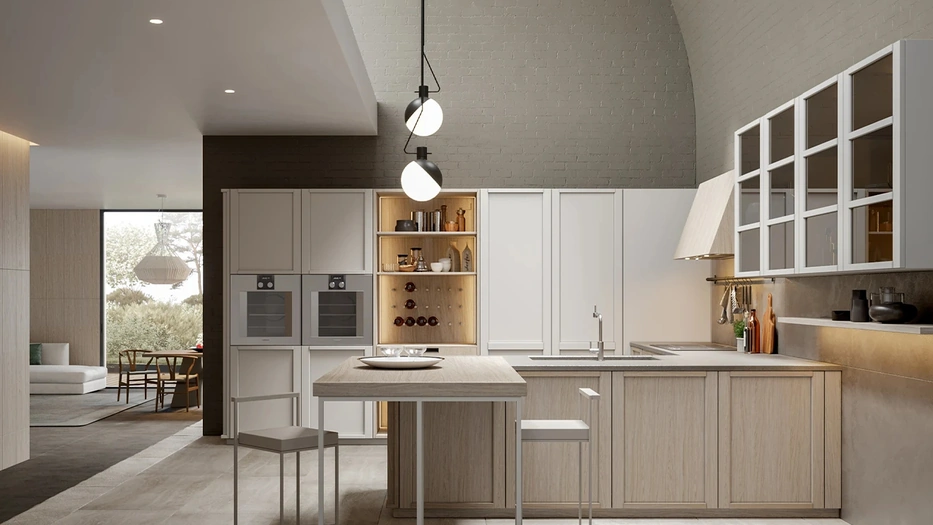 Cucina Moderna E06 Eclettica-Optima di Scandola