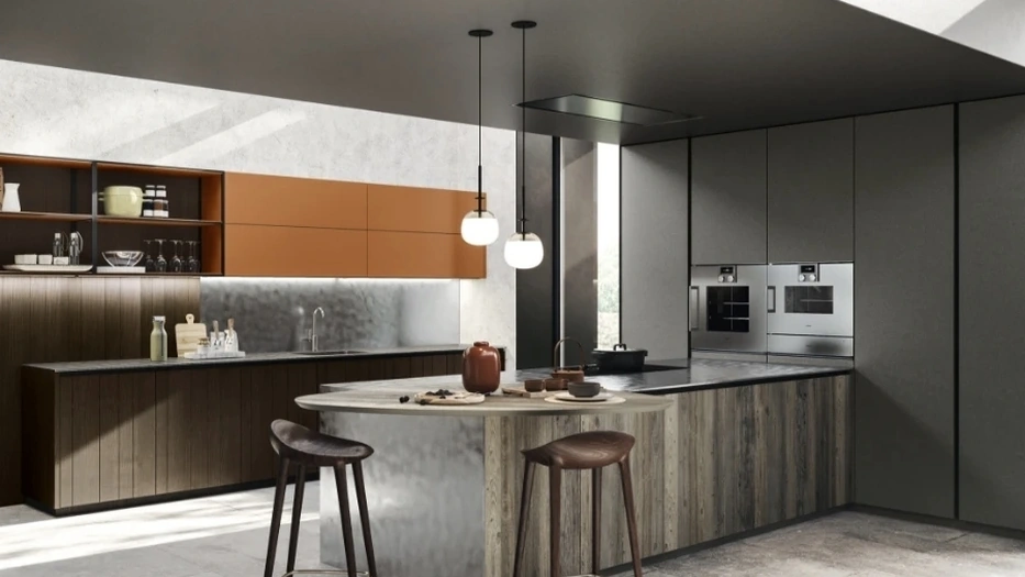 Cucina Moderna con penisola M07 Maestrale di Scandola