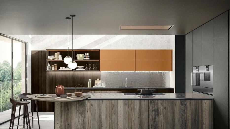Cucina Moderna con penisola M07 Maestrale di Scandola